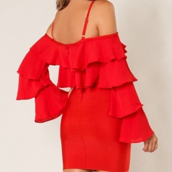 RED Bodycon Dress - Picture 3 of 4